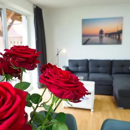 Haustierfrei - Glasfaser - Meerfarbig -terrasse Mit Strandkorb Oder Balkon - Parkplatz - Fahrradschuppen - Waschtrockner - E-ladesaeule- Ruhig Und Zentral - Nichtraucher * Zingst