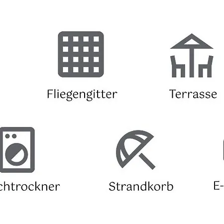 Haustierfrei - Glasfaser - Meerfarbig -terrasse Mit Strandkorb Oder Balkon - Parkplatz - Fahrradschuppen - Waschtrockner - E-ladesaeule- Ruhig Und Zentral - Nichtraucher